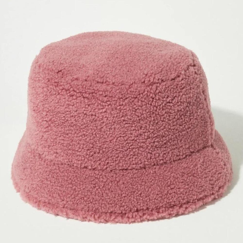 Lucky Brand Sherpa Bucket Hat – Dusty Rose/Pink – NWT